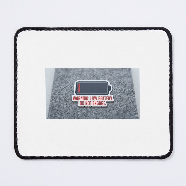 Item preview, Warning Low Battery Do Not Engage Funny Critical Battery Sticker designed and sold by The Existential Grind.