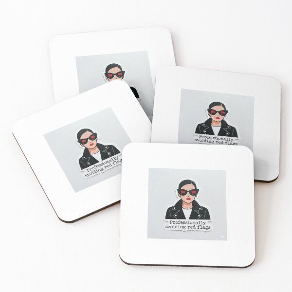 Item preview, Professionally Avoiding Red Flags Funny Retro Sunglasses Sticker designed and sold by The Existential Grind.