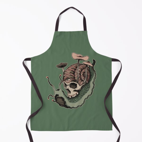 Item preview, Skull Snail Mushroom Dark Art Print | Gothic Nature Surreal Tattoo Style Illustration designed and sold by Jaes Bidwell Tattoo Artist Margaret River .