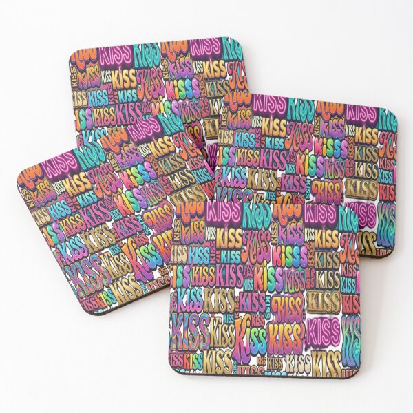 Item preview, Retro Kiss Typography Pattern designed and sold by Imaginarium of Chaos falcon88 .