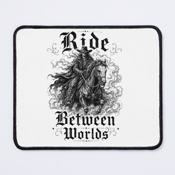 Item preview, Ride Between Worlds Skeleton Horseman Gothic T-Shirt designed and sold by BlackBoneArt.