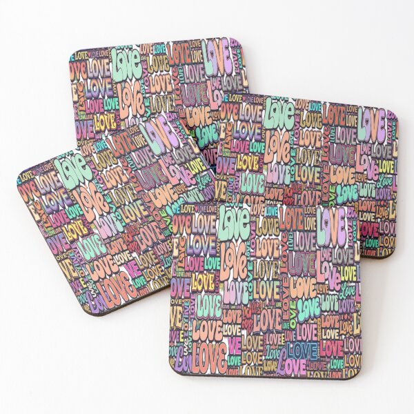 Item preview, Colorful Love Typography Pattern designed and sold by Imaginarium of Chaos falcon88 .