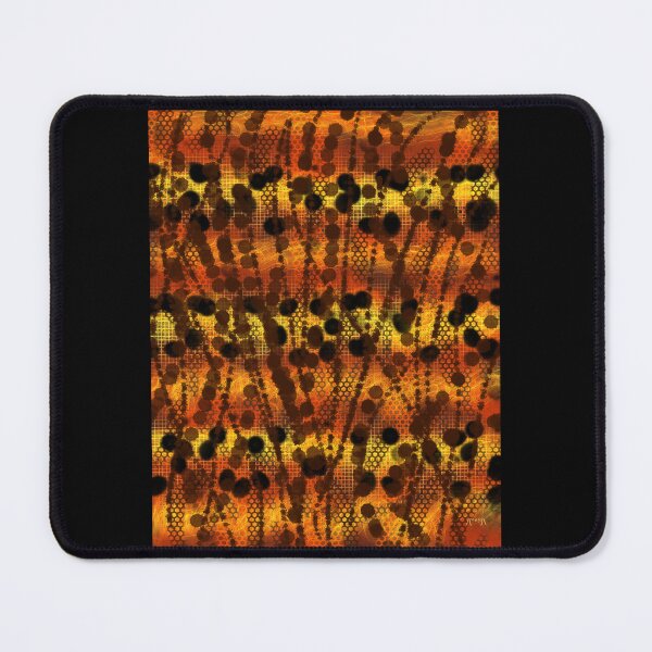 Item preview, Tribal Matrix - Black and Gold Circles on an Orange-Red Background - Abstract Digital Art - Decoration, Fashion & Gifts designed and sold by Pk-Gn-  /(°^°)\.