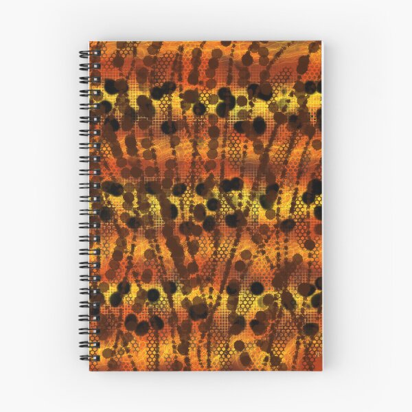 Item preview, Tribal Matrix - Black and Gold Circles on an Orange-Red Background - Abstract Digital Art - Decoration, Fashion & Gifts designed and sold by Pk-Gn-  /(°^°)\.