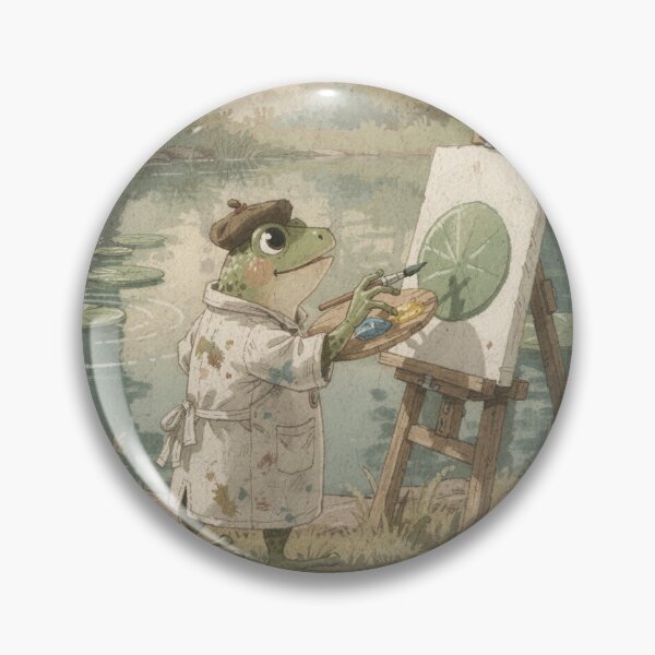 Item preview, Frog Plein-Air Painter designed and sold by PictorialWhimsy.