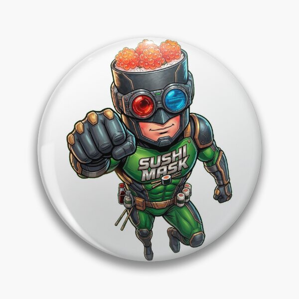 Item preview, SUSHI MASK: Protecting the World with Sushi Power. The Ultimate Super Hero designed and sold by Surreal Characters & Cute Pups.