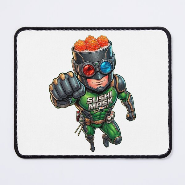 Item preview, SUSHI MASK: Protecting the World with Sushi Power. The Ultimate Super Hero designed and sold by Surreal Characters & Cute Pups.