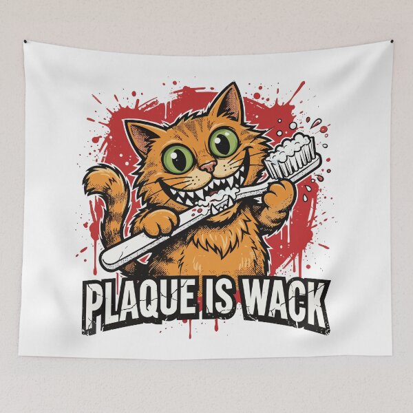 Item preview, cat theet plaque is wack  designed and sold by Uglyandcute.