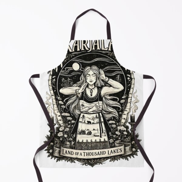 Item preview, Karjala Land of a Thousand Lakes Vintage Nordic Folk Art designed and sold by CatLovers Studio.