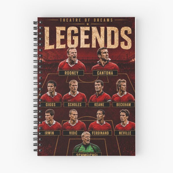 Artikelvorschau, Fußball-Legenden-Dreamteam-Poster | Legendäre 4-4-2-Aufstellung | Vintage-Retro-Fußballkunst entworfen und verkauft von MDC-99.