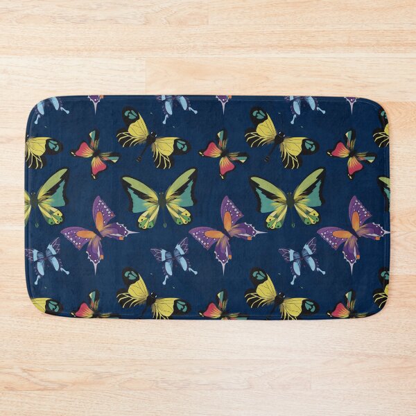 Item preview, Magic Butterflies Navy Blue Pattern designed and sold by Fiorart Studio .