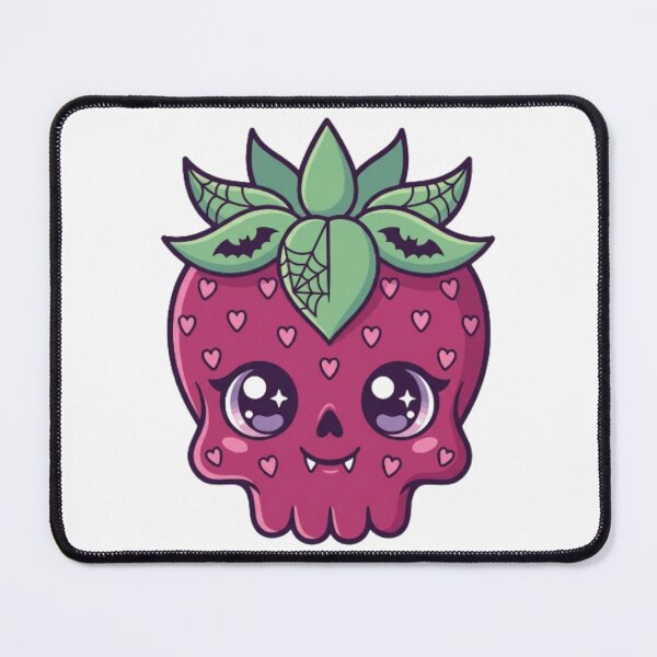 Item preview, Kawaii Strawberry Skull Pastel Goth Fruit Aesthetic designed and sold by CozyDesignsCo.
