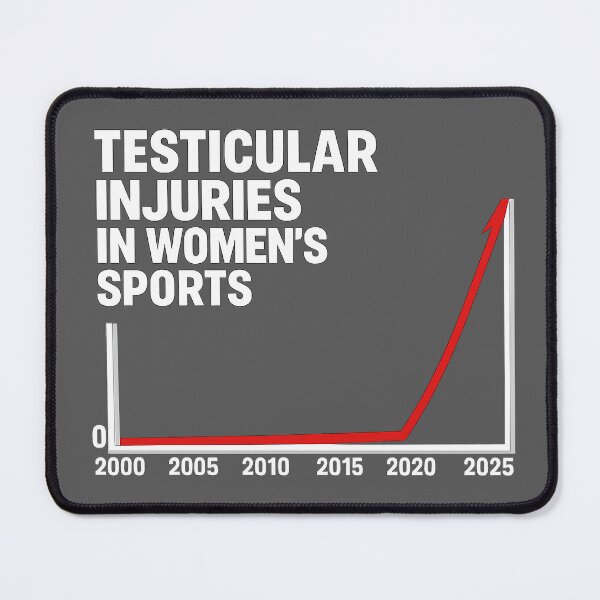 Item preview, Testicular Injuries in Women's Sports | Satirical Trend Graph | Political Humor Shirt designed and sold by gahteeriffico.