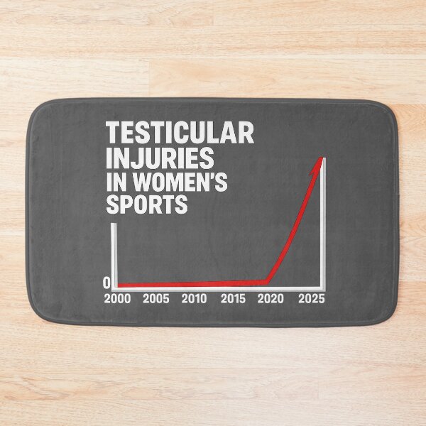 Item preview, Testicular Injuries in Women's Sports | Satirical Trend Graph | Political Humor Shirt designed and sold by gahteeriffico.