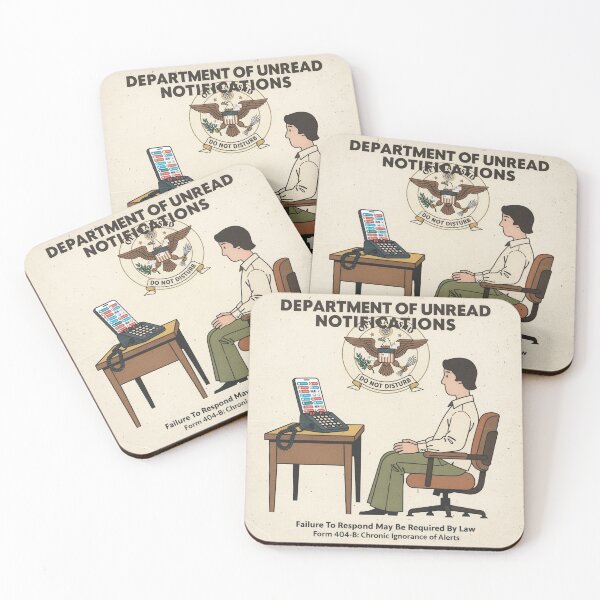Item preview, Dept. of Unread Notifications designed and sold by PictorialWhimsy.