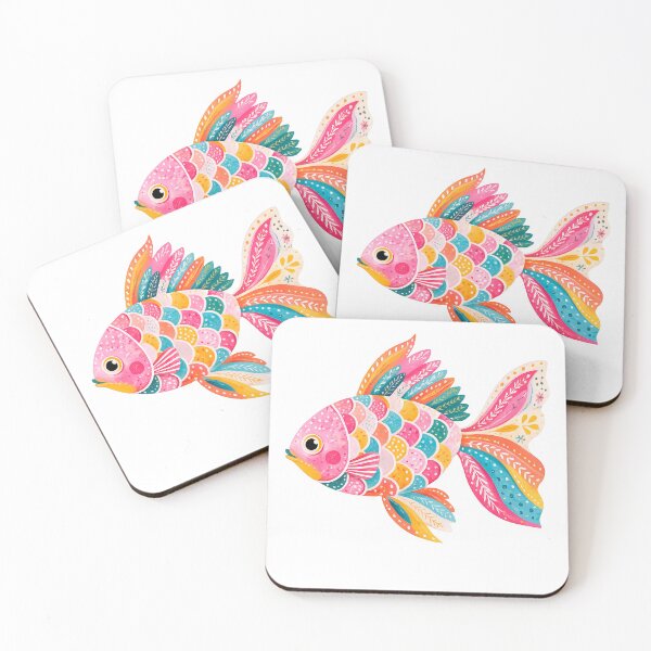 Item preview, Scandinavian Folk Colourful Fish designed and sold by scicilysimonee.
