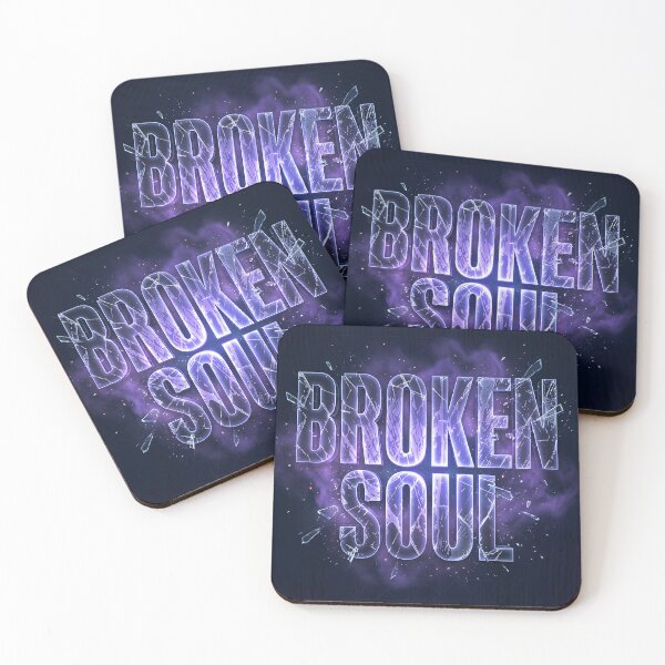 Item preview, Broken Soul - Shattered Glass Typography designed and sold by QuirkyCloud Designs.