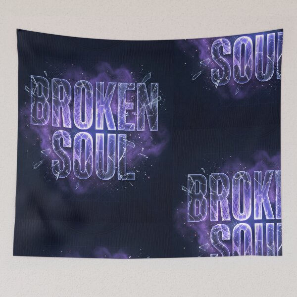 Item preview, Broken Soul - Shattered Glass Typography designed and sold by QuirkyCloud Designs.