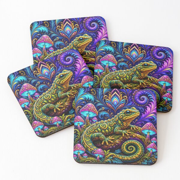 Item preview, Lab Visions 121: Salamander Fractal Mushroom Forest designed and sold by The Psychedelic Anarchist.