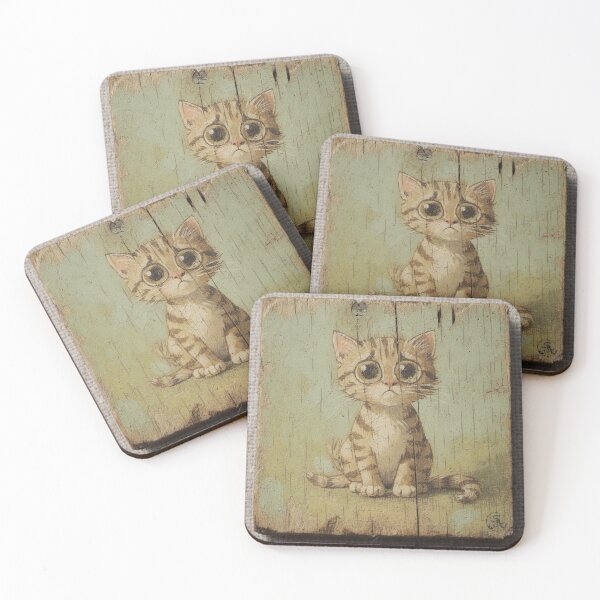 Item preview, Tiny Worried Kitten designed and sold by PictorialWhimsy.