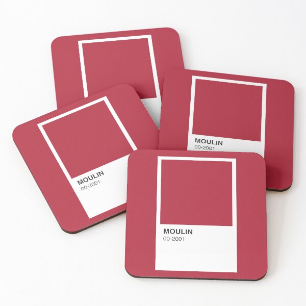 Item preview, Moulin Movie Rouge Red Colour Swatch - Red Border designed and sold by The Colourful Game.