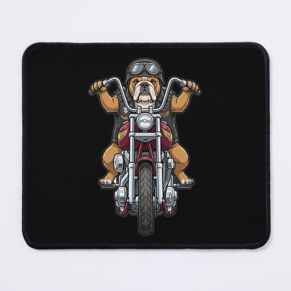 Item preview, Badass Bulldog Biker Motorcycle Rider Front View designed and sold by Form & Fauna.