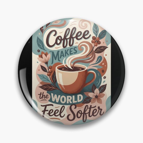 Item preview, Coffee Makes The World Feel Softer Floral Poster Design designed and sold by Sketchlegacy.