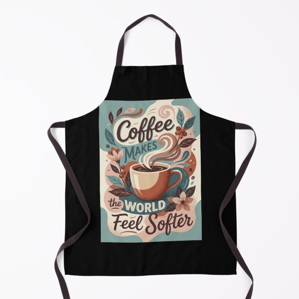 Item preview, Coffee Makes The World Feel Softer Floral Poster Design designed and sold by Sketchlegacy.