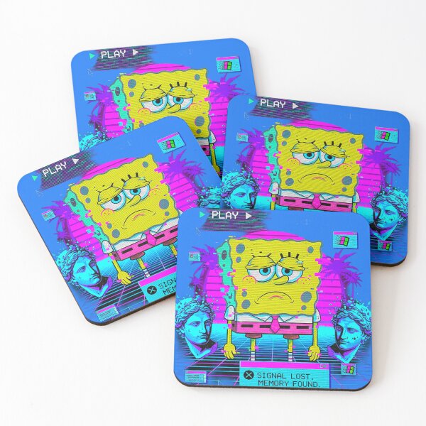 Item preview, Neon Sad Sponge: VHS Vaporwave Memory designed and sold by A E S T H E T A T A G.