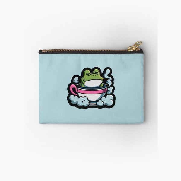 Item preview, Relaxed Frog Hot Tub Teacup Unbothered Design designed and sold by BooDesignStudio.