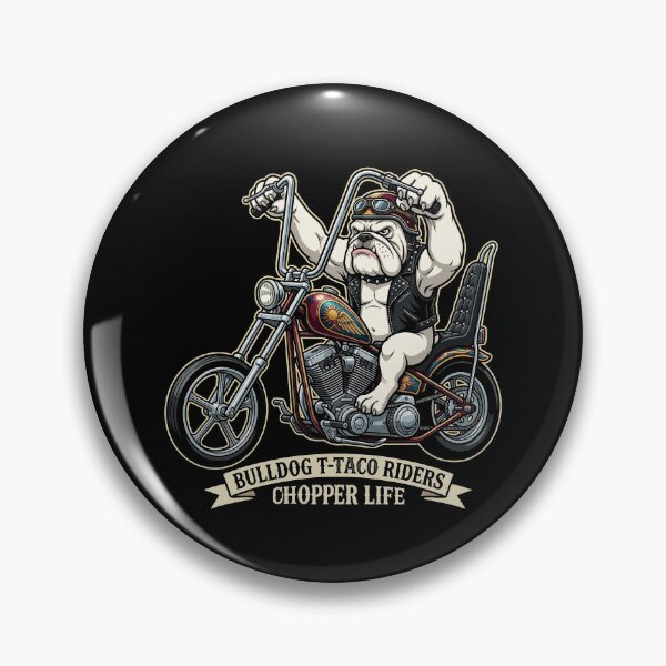 Item preview, Bulldog Chopper Rider Funny Motorcycle Biker Dog designed and sold by Form & Fauna.