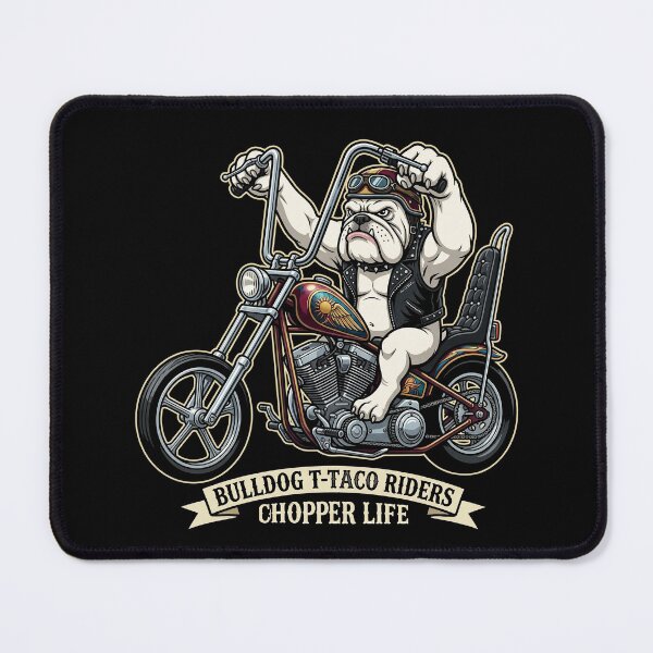 Item preview, Bulldog Chopper Rider Funny Motorcycle Biker Dog designed and sold by Form & Fauna.