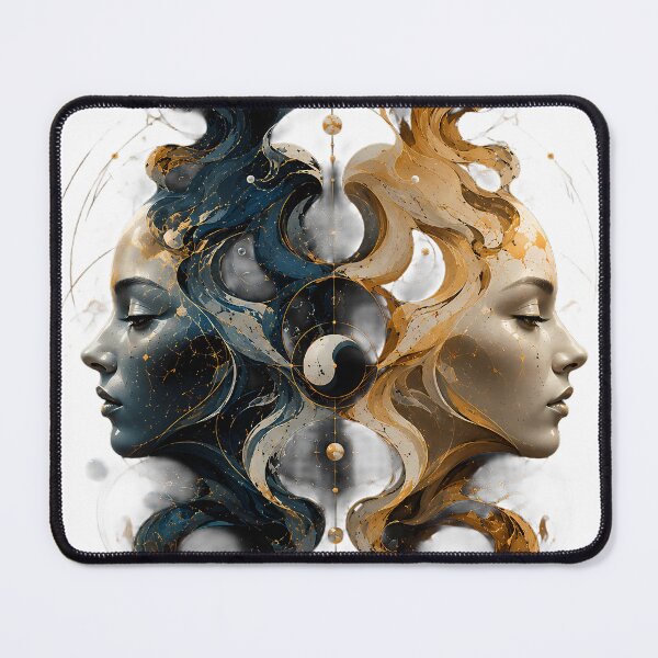 Item preview, Ethereal Iridescent Glow: Modern Abstract Portrait designed and sold by SupernovaNote.