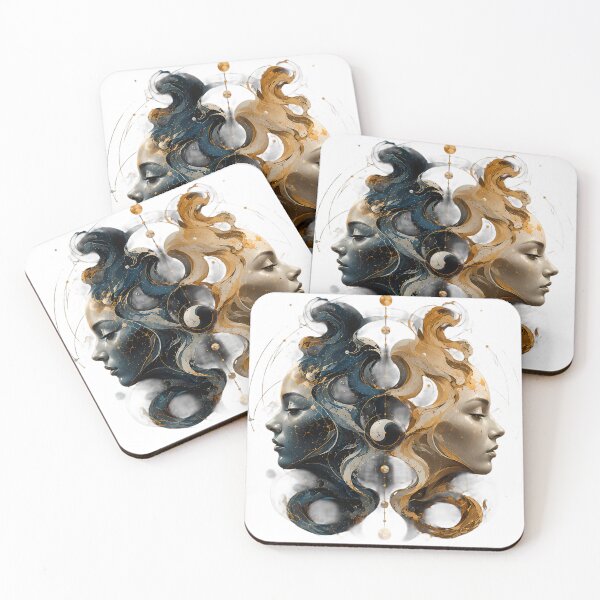 Item preview, Ethereal Iridescent Glow: Modern Abstract Portrait designed and sold by SupernovaNote.