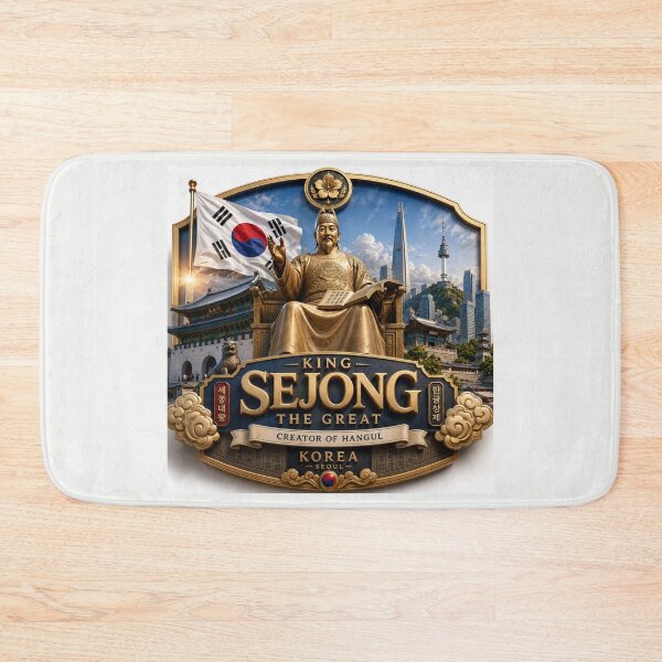 Item preview,  King Sejong Monument Korea 3D Label   designed and sold by PaintMeWorld.