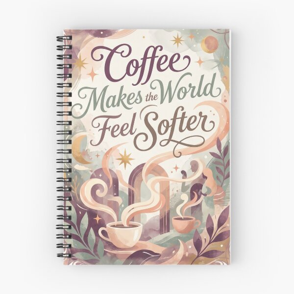 Item preview, Boho Coffee Makes The World Softer Art Print designed and sold by Sketchlegacy.