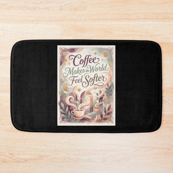 Item preview, Boho Coffee Makes The World Softer Art Print designed and sold by Sketchlegacy.