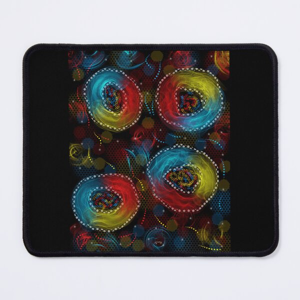 Item preview, Harmony of Colors - Abstract Mandalas on a Black Background - Modern and Vibrant Design - Decoration, Clothing & Gifts designed and sold by Pk-Gn- /(°^°)\.