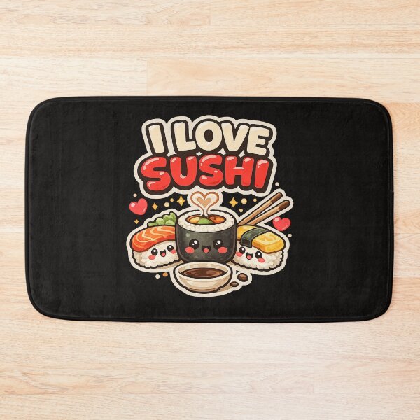 Item preview, I Love Sushi Cute Kawaii Japanese Food designed and sold by Magmashup.