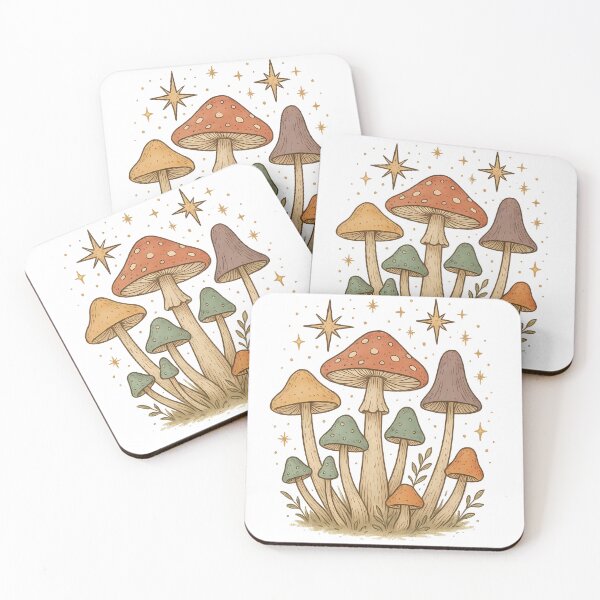 Item preview, Vintage Cottagecore Magical Mushrooms and Stars designed and sold by BY CHOU.