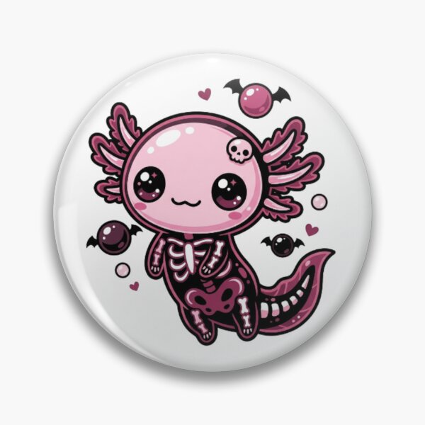 Item preview, Gothic Axolotl Skeleton Kawaii Pastel Goth Salamander designed and sold by CozyDesignsCo.