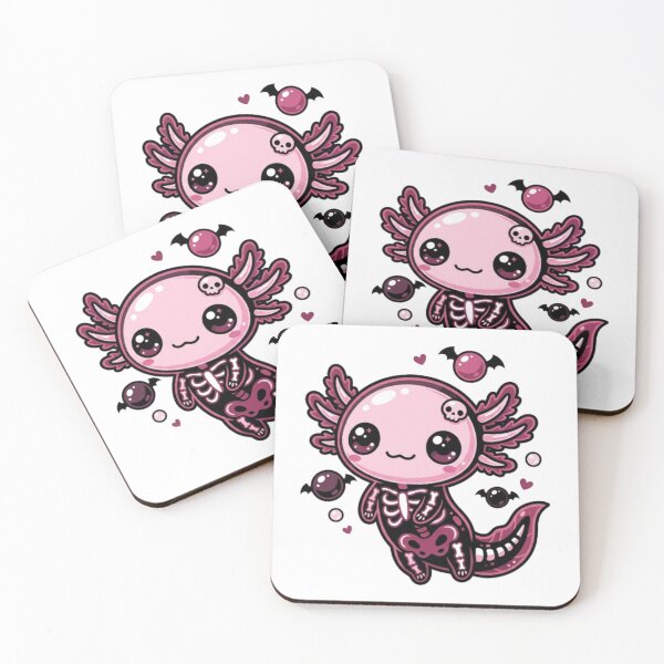 Item preview, Gothic Axolotl Skeleton Kawaii Pastel Goth Salamander designed and sold by CozyDesignsCo.