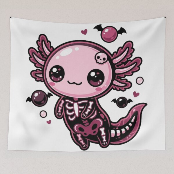 Item preview, Gothic Axolotl Skeleton Kawaii Pastel Goth Salamander designed and sold by CozyDesignsCo.