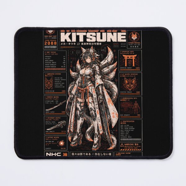 Item preview, MECHA KITSUNE: Cyberpunk Shrine Guardian & Anime Mecha HUD designed and sold by saamessart.