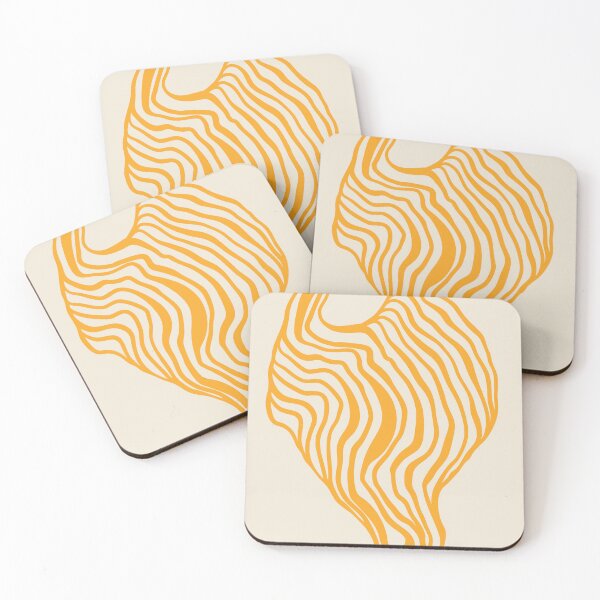 Item preview, Minimalistic Yellow Abstract Line Art designed and sold by soheedesigns.
