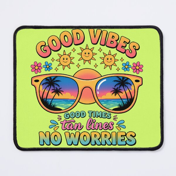 Item preview, Good Vibes Good Times Summer Beach Design designed and sold by Pampam-stickers.