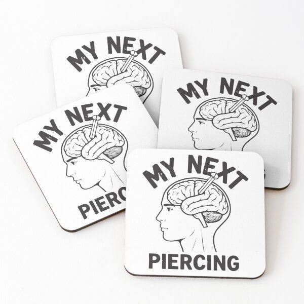 Item preview, My Next Piercing Brain Nail Funny Dark Humor Design designed and sold by FlatInkStudio.