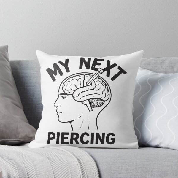 Item preview, My Next Piercing Brain Nail Funny Dark Humor Design designed and sold by FlatInkStudio.