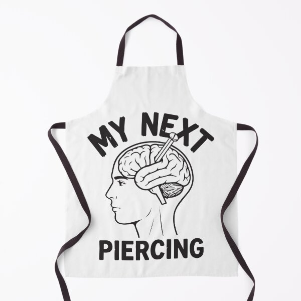 Item preview, My Next Piercing Brain Nail Funny Dark Humor Design designed and sold by FlatInkStudio.