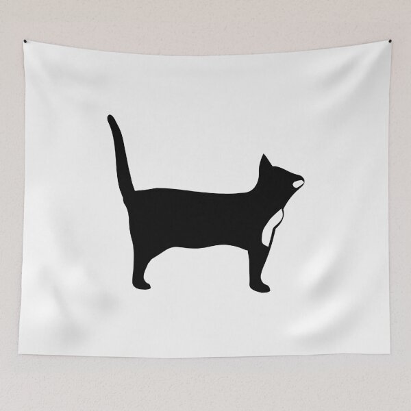 Item preview, The Black Common Cat Illustration Side View  designed and sold by Rolographics1.